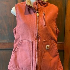 CARHARTT  Sherpa lined Washed Duck Vest, WOMENS SZ Sm